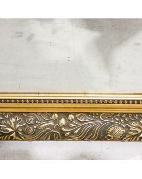 Miroir Rectangulaire Cadre Doré Mouluré et Biseauté