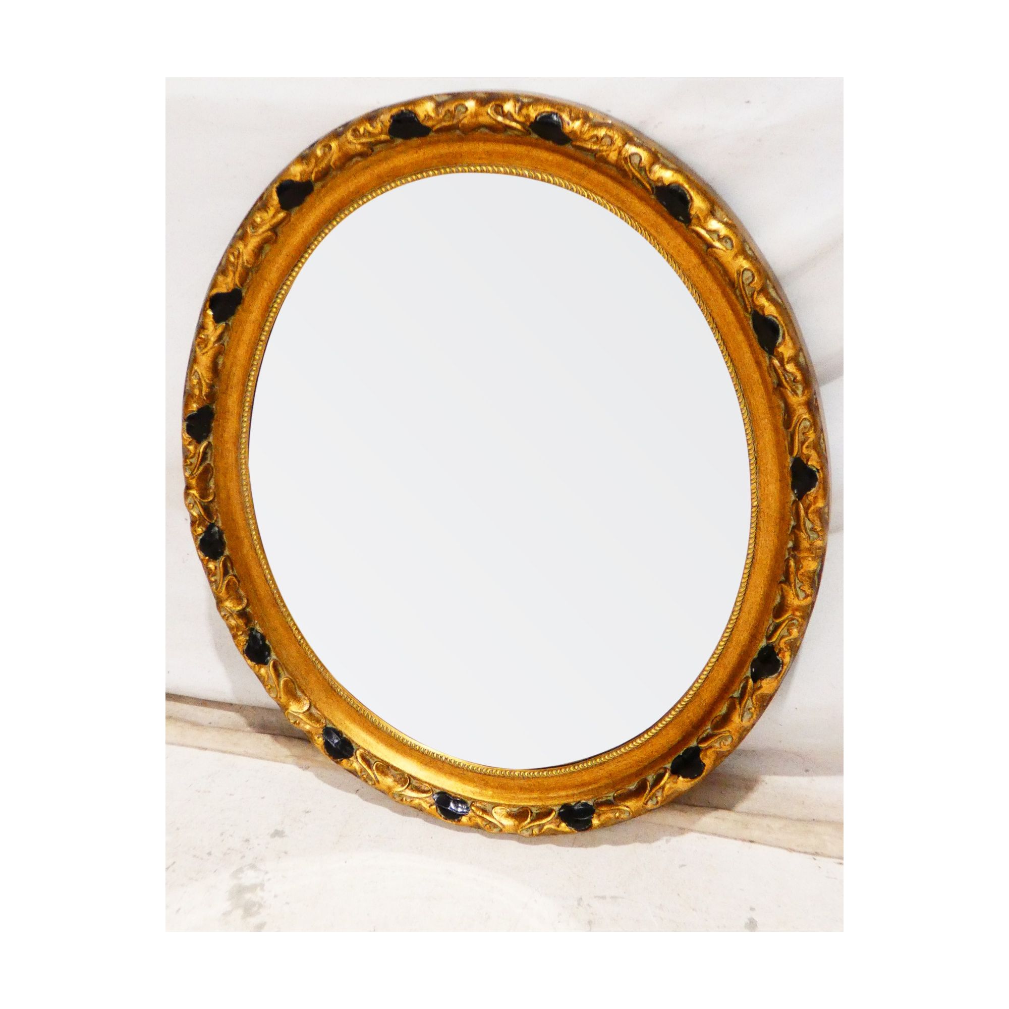 Miroir Ovale Cadre Doré et Biseauté Miroir Ovale Cadre Doré et Biseauté