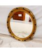 Miroir Ovale Cadre Doré et Biseauté