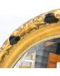 Miroir Ovale Cadre Doré et Biseauté