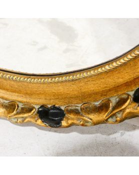 Miroir Ovale Cadre Doré et Biseauté