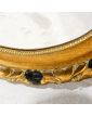 Oval Mirror with Gold and Beveled Frame