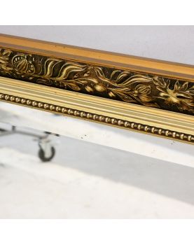 Grand Miroir Cadre Mouluré Biseauté et Carré