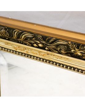 Large Mirror with Beveled and Square Molded Frame