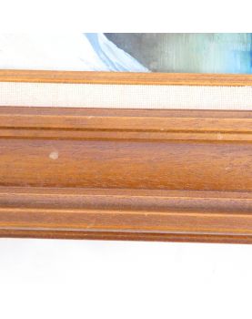 Oil on Panel Bridge Scene Signed GIRAULT