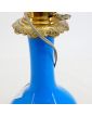 Corps de Lampe à Pétrole Opaline Bleue