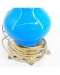 Corps de Lampe à Pétrole Opaline Bleue