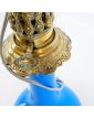 Corps de Lampe à Pétrole Opaline Bleue