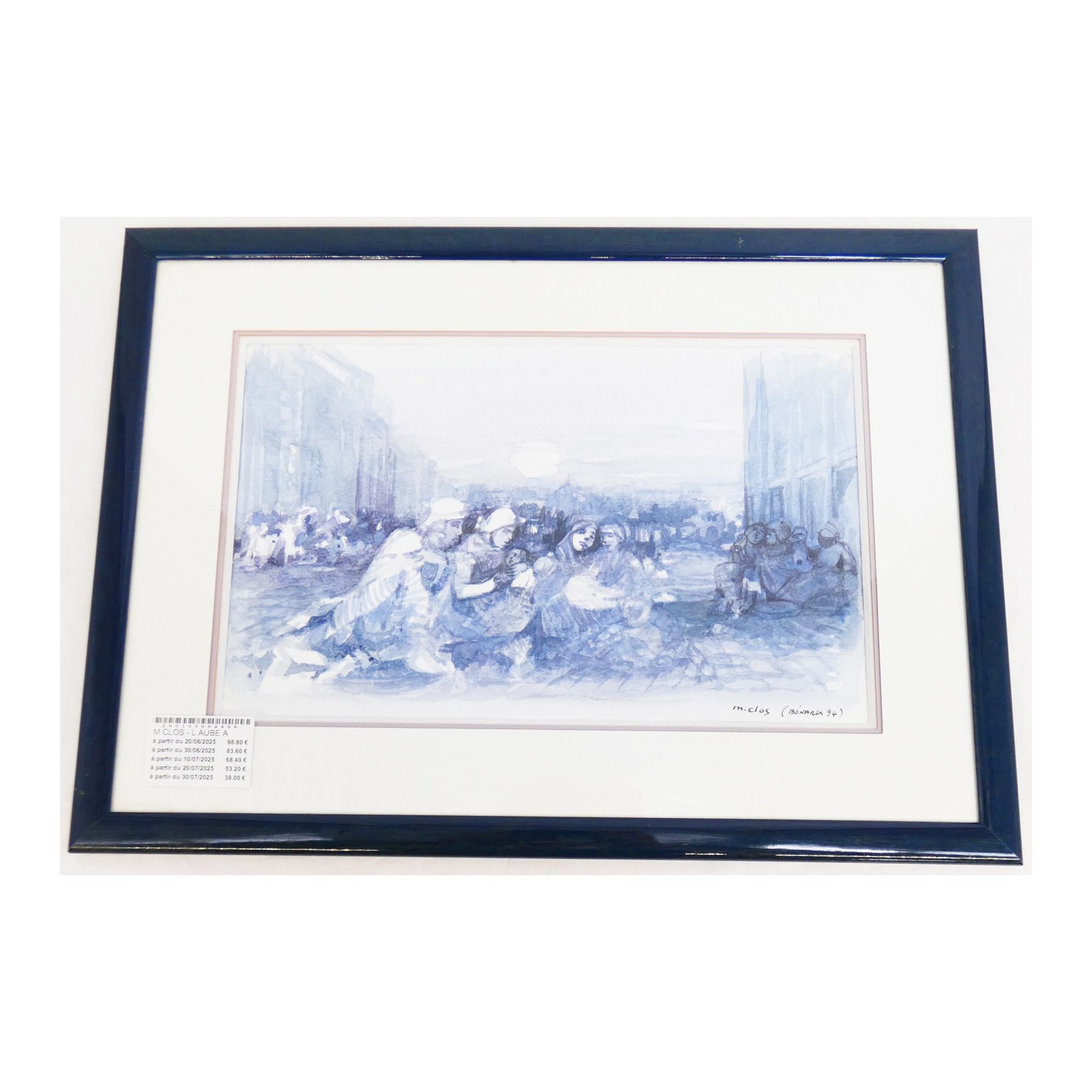 Monochrome Dawn in Benares Signed Michel CLOS Monochrome Dawn in Benares Signed Michel CLOS