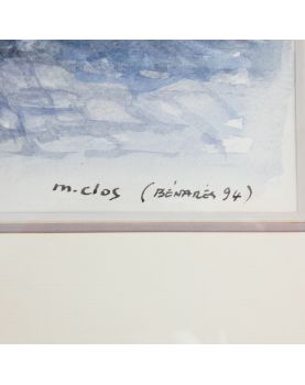 Monochrome Dawn in Benares Signed Michel CLOS