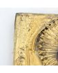 Icône Saint Nicolas XIXe Siècle en Laiton Repoussé