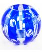 White and Blue Bohemian Vase circa 1970