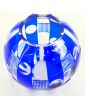 White and Blue Bohemian Vase circa 1970