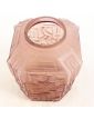 Art Deco Frosted Glass Vase in Mauve