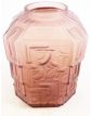 Vase Art Déco Verre Dépoli Mauve