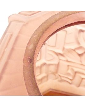 Vase Art Déco Verre Dépoli Mauve