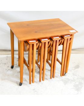 Desserte avec 4 Petites Table Gateleg Style Scandinave