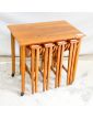 Desserte avec 4 Petites Table Gateleg Style Scandinave