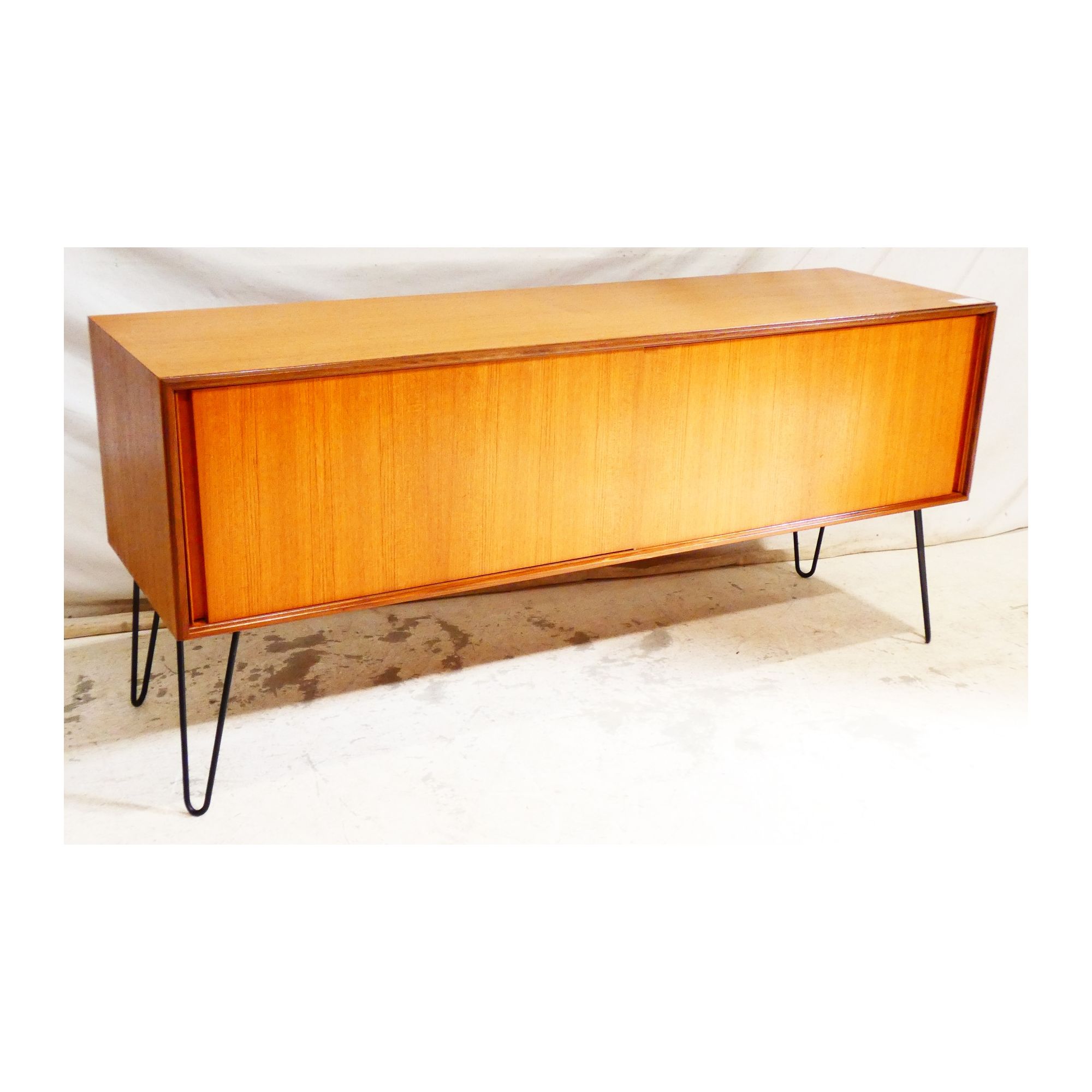 GPLAN Sideboard with 2 Sliding Doors and Metal Legs GPLAN Sideboard with 2 Sliding Doors and Metal Legs