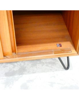 GPLAN Meuble Bas 2 Portes Coulissantes avec Pieds en Métal