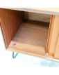GPLAN Meuble Bas 2 Portes Coulissantes avec Pieds Métal