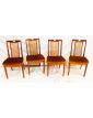 GPLAN Série de 4 Chaises Assise Kaki Dossiers Cannage