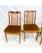 GPLAN Série de 4 Chaises Assise Kaki Dossiers Cannage