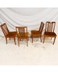 GPLAN Série de 4 Chaises Assise Kaki Dossiers Cannage