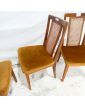 GPLAN Série de 4 Chaises Assise Kaki Dossiers Cannage