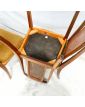 GPLAN Série de 4 Chaises Assise Kaki Dossiers Cannage