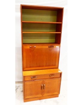 GPLAN Bookcase 2 Doors 1 Drawer 1 Drop Leaf