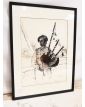Joueur de Cornemuse à l’Encre Diluée Signé Lh. LEMIRRE
