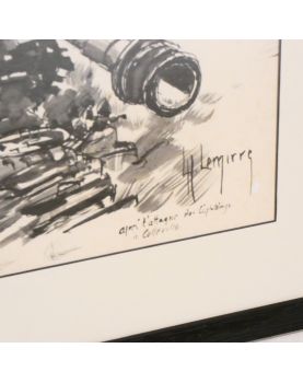 Tank Wreck at Colleville Signed Lh. LEMIRRE
