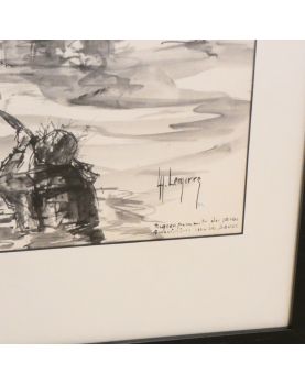 Regroupement des Paras à l’Encre Diluée Signé Lh. LEMIRRE
