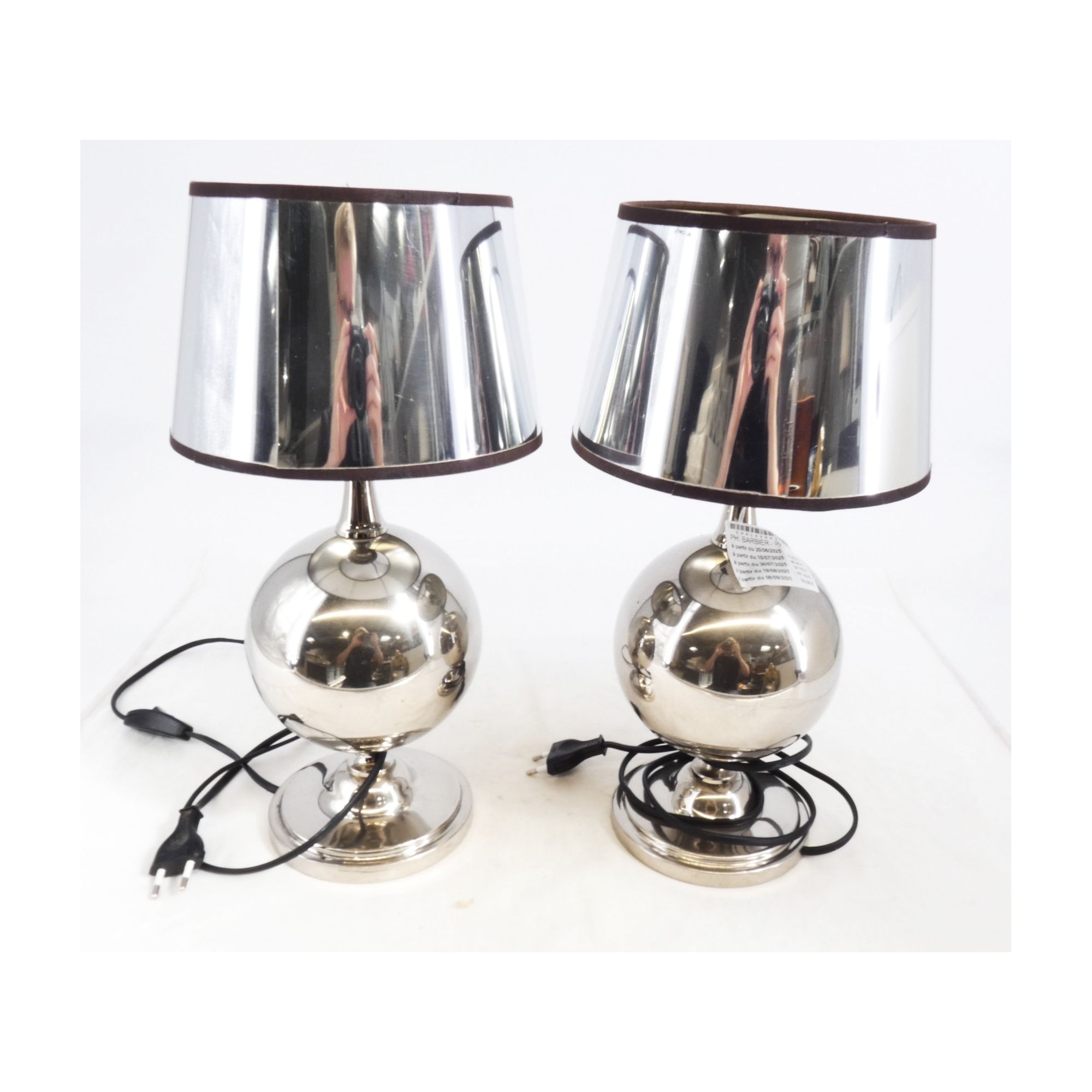 Paire de Lampes Design Années 70 par Ph. BARBIER Paire de Lampes Design Années 70 par Ph. BARBIER