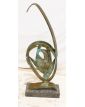 Sculpture Moderne en Bronze Représentation Équin sur Socle Marbre
