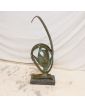 Sculpture Moderne en Bronze Représentation Équin sur Socle Marbre