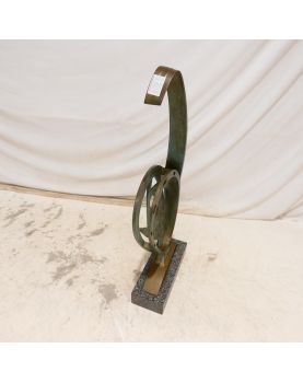Sculpture Moderne en Bronze Représentation Équin sur Socle Marbre