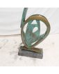 Sculpture Moderne en Bronze Représentation Équin sur Socle Marbre