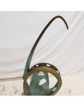 Sculpture Moderne en Bronze Représentation Équin sur Socle Marbre