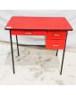 Petit Bureau Rouge avec 3 Tiroirs