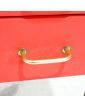 Petit Bureau Rouge avec 3 Tiroirs