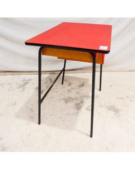 Petit Bureau Rouge avec 3 Tiroirs