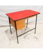 Petit Bureau Rouge avec 3 Tiroirs
