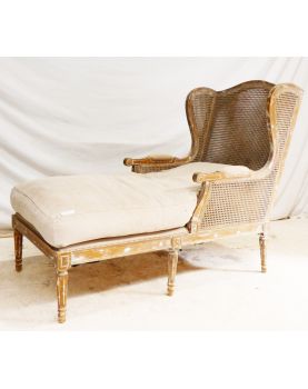 Méridienne Cannée Style Louis XVI