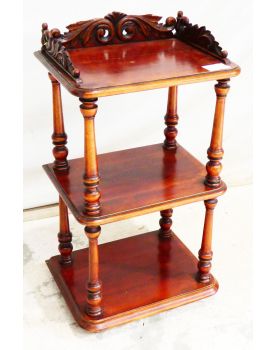Small 3-Tier Exotic Wood Shelf