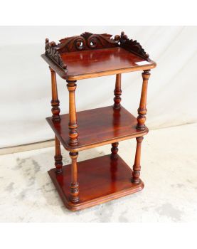 Petite Etagère en Bois Exotique 3 Niveaux