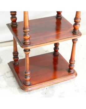 Petite Etagère en Bois Exotique 3 Niveaux