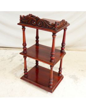 Petite Etagère en Bois Exotique 3 Niveaux