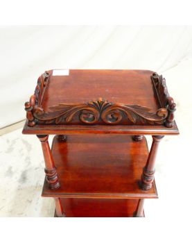 Petite Etagère en Bois Exotique 3 Niveaux